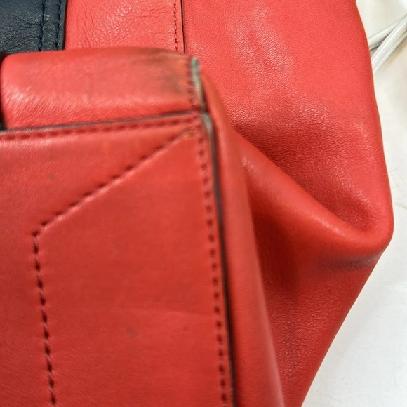 Coach Candice Colorblock legacy handbag red and blue - Picture 7 of 7